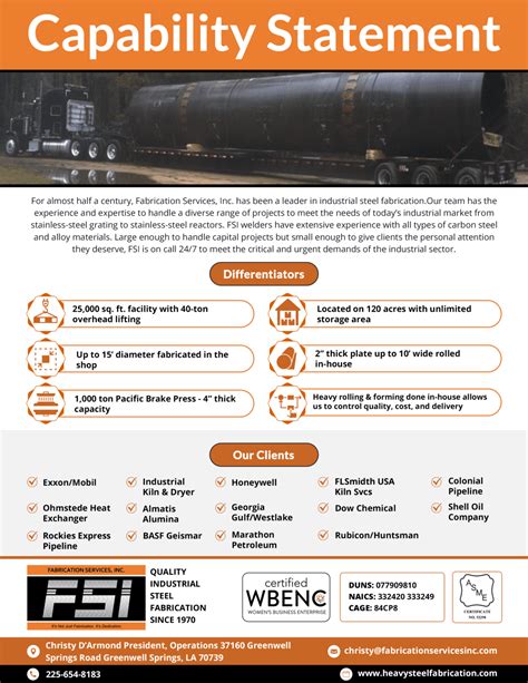 metal fabrication capability statement|(25.3) Cedar Steel .